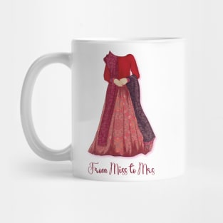 From Miss to Mrs | Bride | Asian Bride | Wedding Dress | Red Dress | Ladies Fashion Mug